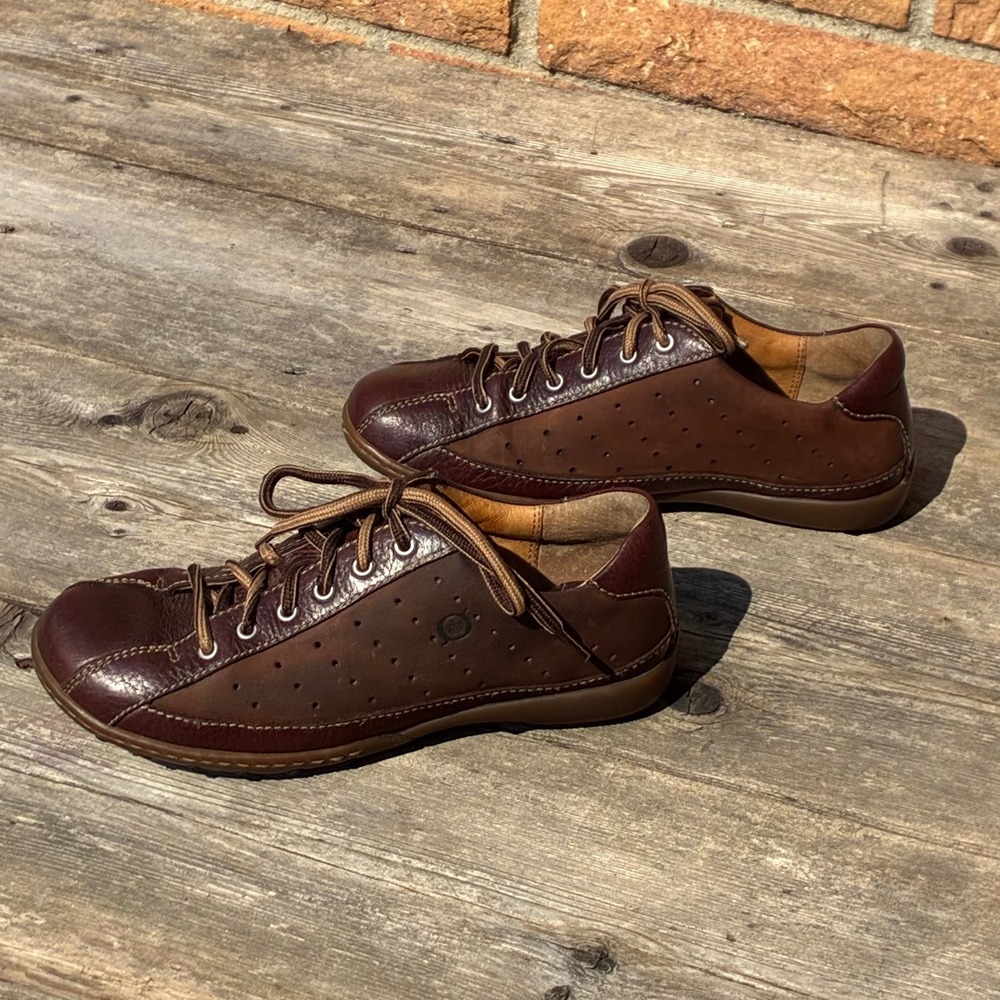 Born Hawkeye Womens 6 M/W W0578 Brown Leather Oxford Lace Up Comfort Shoes 36.5 - Picture 4 of 10